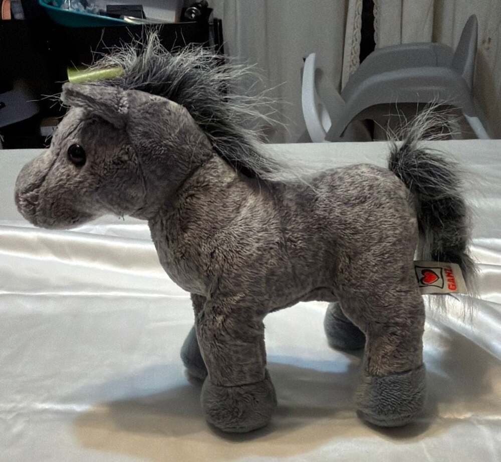Ganz Webkinz Grey Arabian Horse Plush HM098 No Code